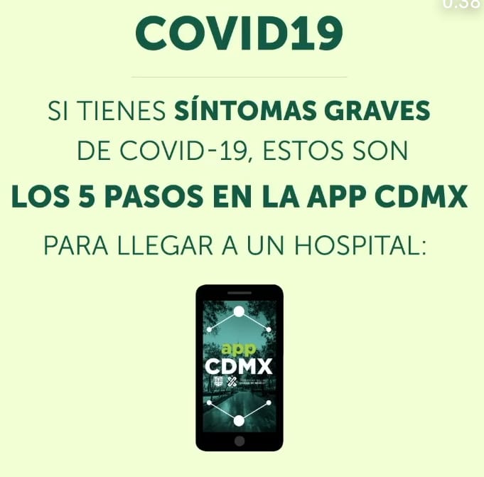 Nueva App para conocer disponibilidad hospitalaria en CDMX.