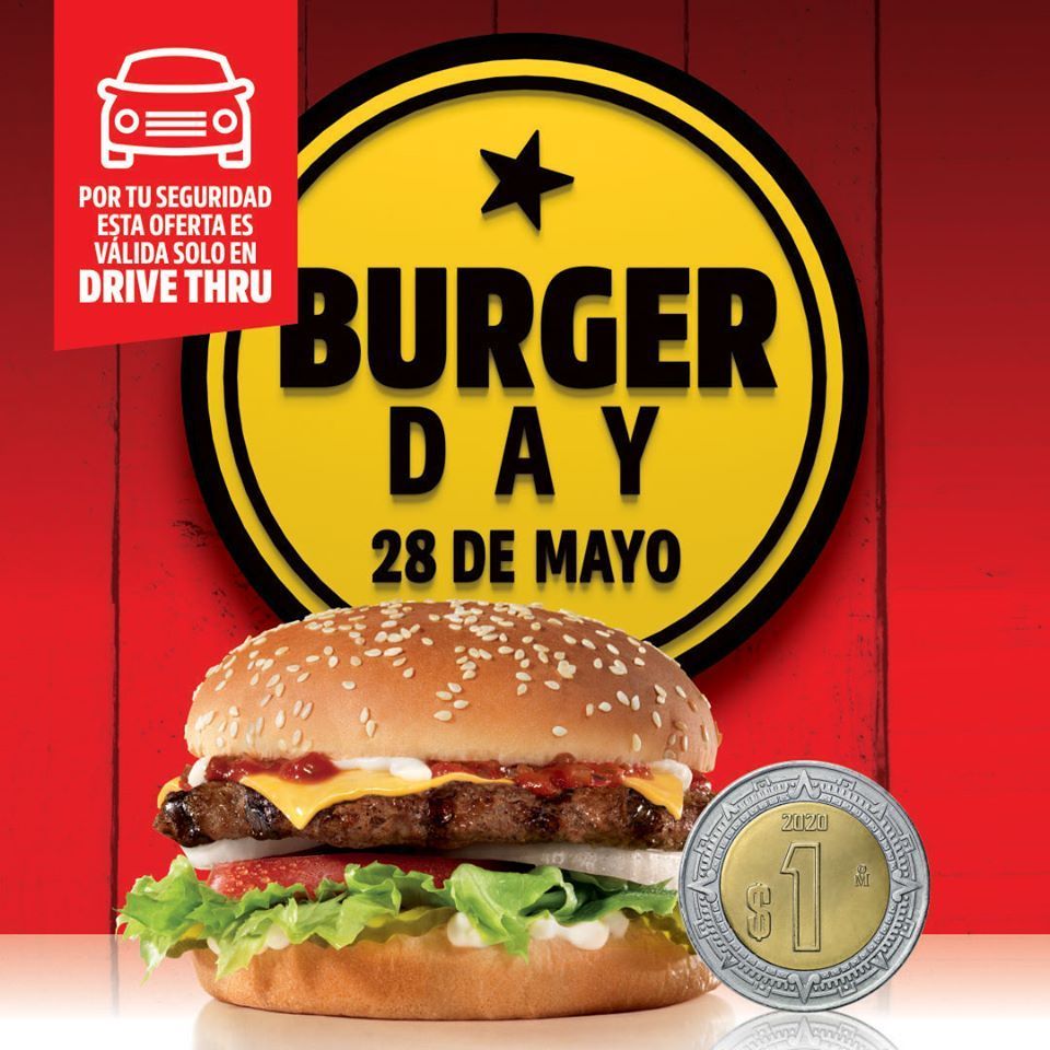 Venderá a un peso hamburguesas por ‘Burger Day’;promoción de Carls Jr