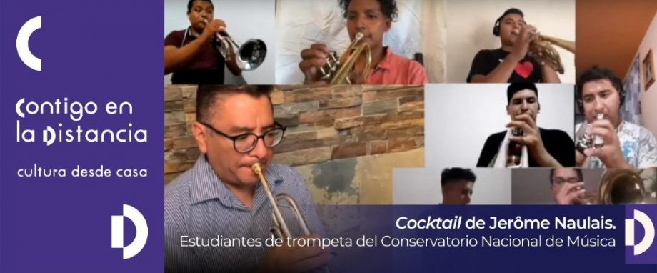 Desde su hogar, alumnos del Conservatorio Nacional de Música realizan interpretación.