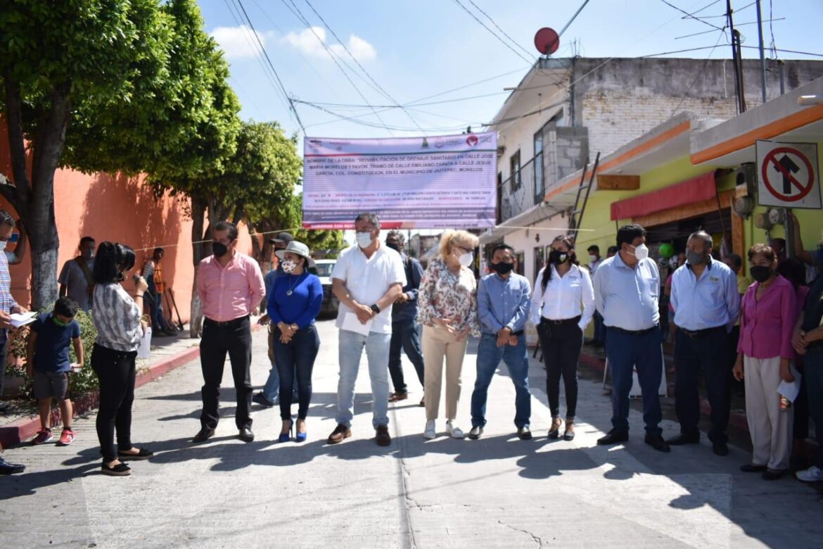 Calles de Lomas de Jiutepec ya tienen pavimentación y drenaje