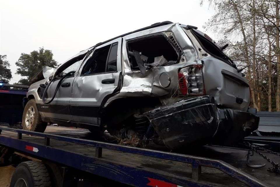 Triple percance sobre la carretera federal México-Cuernavaca