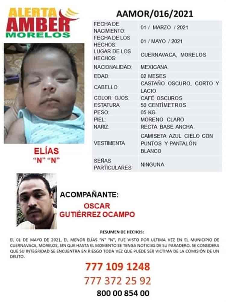 PIDE APOYO PARA LOCALIZAR A SU BEBE DE 2 MESES DE EDAD