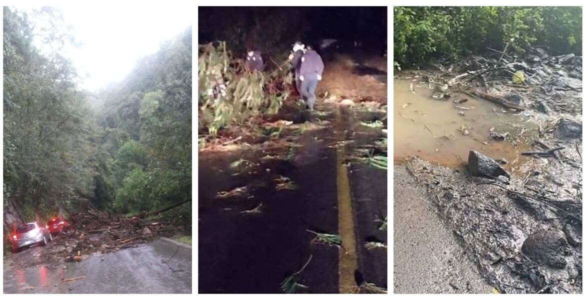 Por derrumbes, sin paso carretera que comunica Cuernavaca con Ocuilan, Edomex