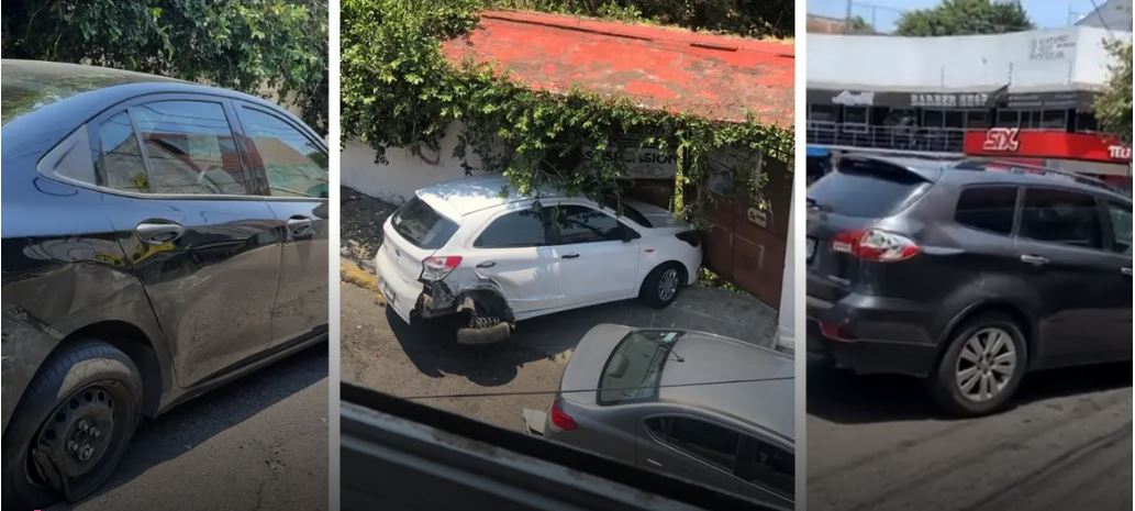 Camioneta sin frenos choca contra 5 autos en calle Motolinía: Cuernavaca