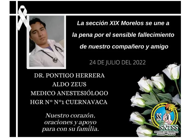 Investigan supuesto suicidio de médico anestesiólogo del IMSS de Cuernavaca