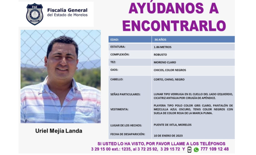 Desaparecen regidor y excandidato a alcalde de Puente de Ixtla, Morelos