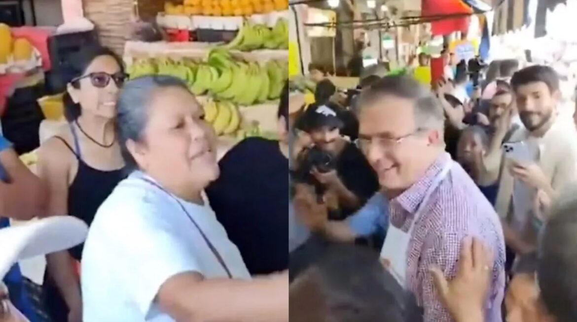  «Corren» a Marcelo Ebrard de mercado en Cuernavaca; «¡Tómese su foto y hágase a un ladito!»