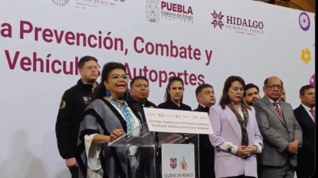 CDMX, Edomex, Morelos, Hidalgo y Puebla crean estrategia contra el robo de vehículos y autopartes