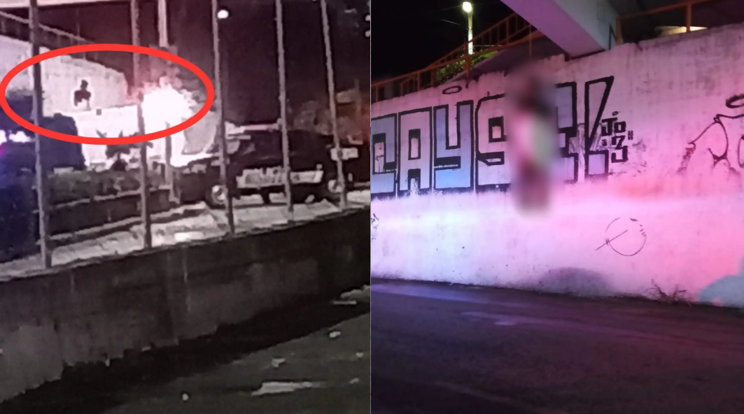 Cuelgan cuerpo en puente de Temixco, Morelos