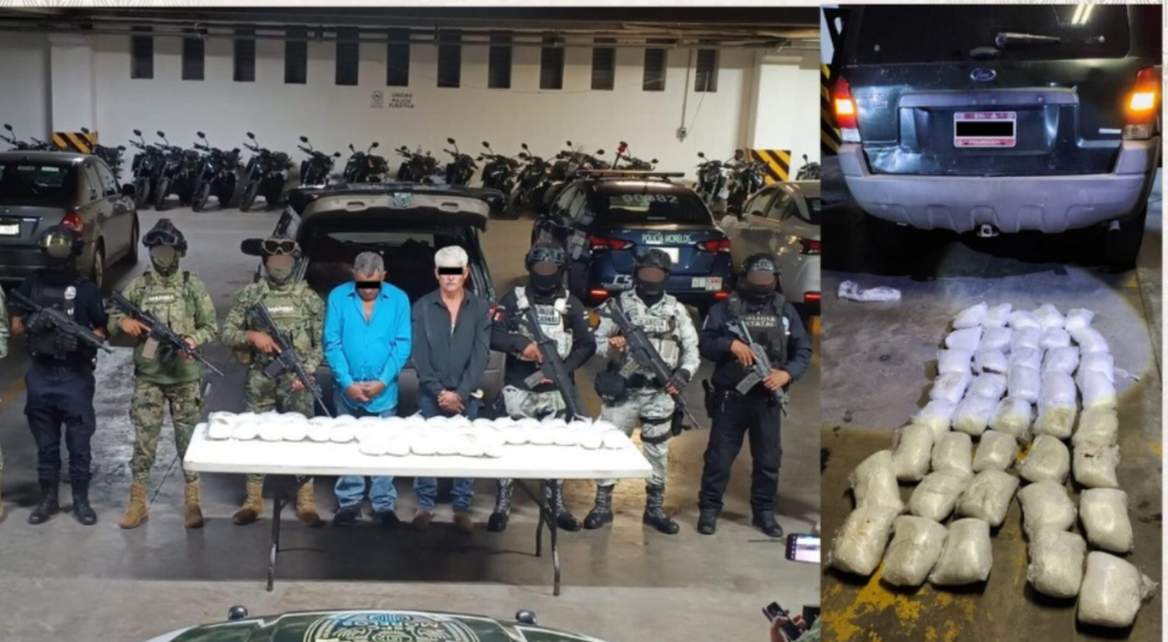 Aseguran 8 millones de pesos en droga en Morelos; hay dos detenidos