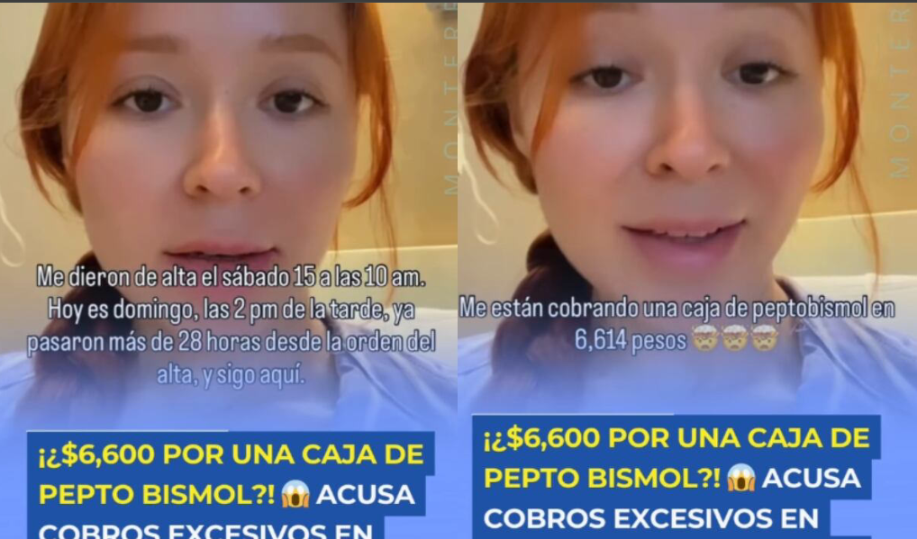 Mujer denuncia cobros excesivos en hospital: le cobran más de 6 mil pesos por una caja de Pepto Bismol