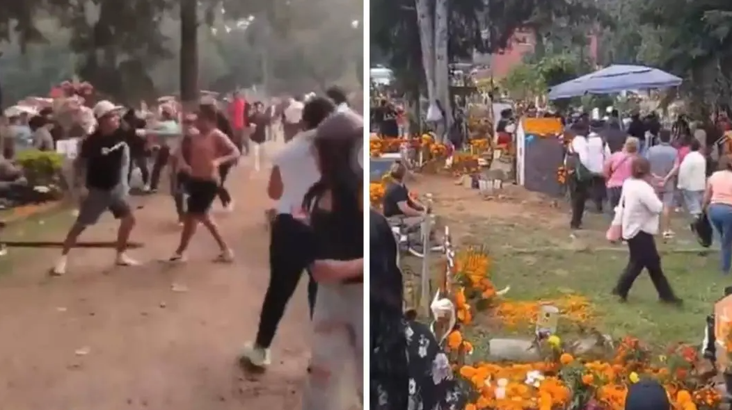 Pelea campal en el panteón La Asunción durante Día de Muertos en Cuernavaca